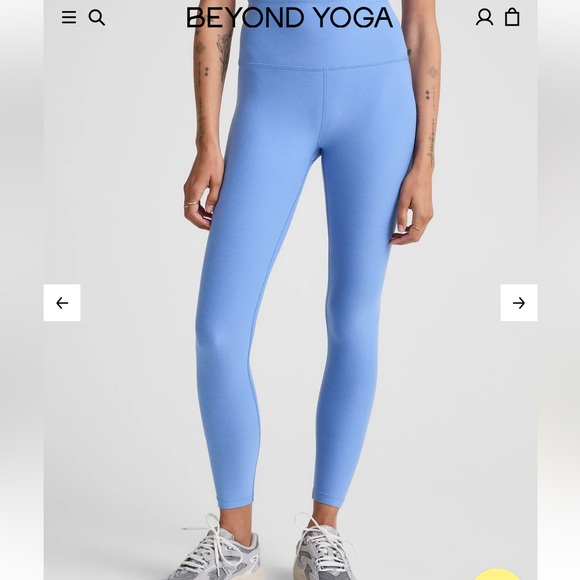 Beyond Yoga Spacedye Caught In The Midi High Waisted Legging in Flower Blue 1X - Picture 2 of 8